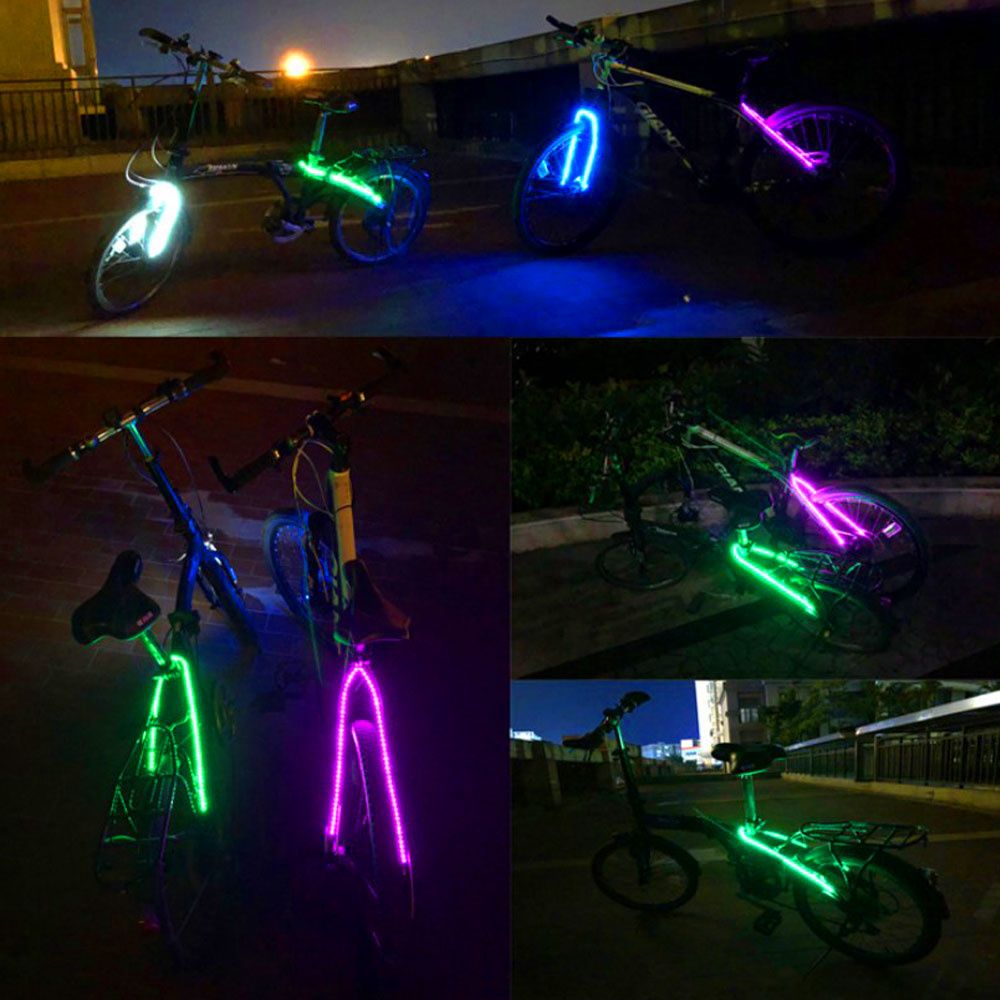 Tira de luces LED para bicicleta, accesorio decorativo de seguridad para monopatín, bicicleta de montaña y carretera