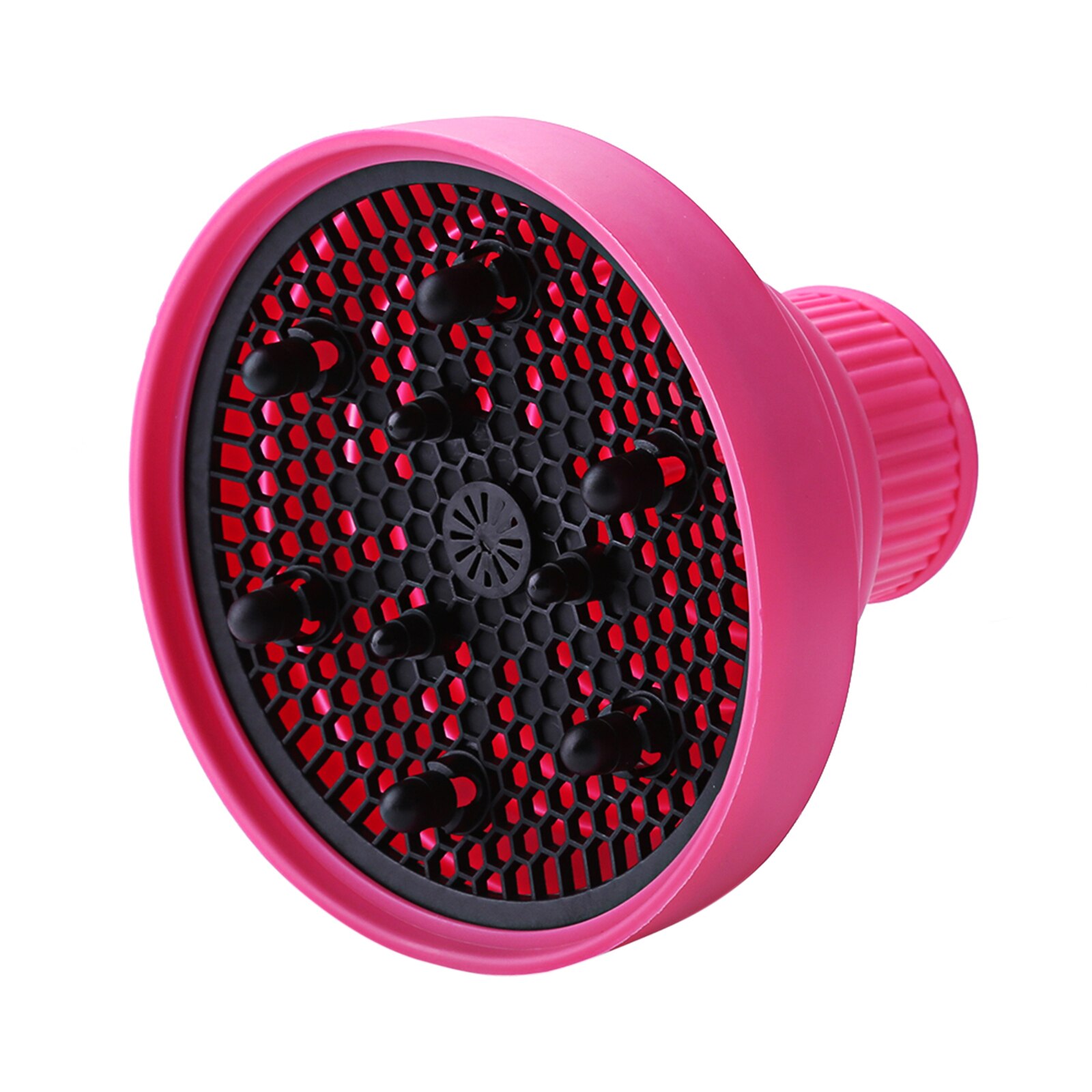 Universal Hair Diffuser Adaptable Foldable Portable Blow Dryers Cap for Curly Wavy Hair Barber Styling Tools: Rose Red
