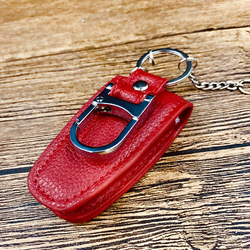 Læder bil nøgle taske nøgletaske med nøglering til glc 260l c200l gle /b200 gla / cla w205 w203 w210 w21 bil fjernbetjening nøgletaske