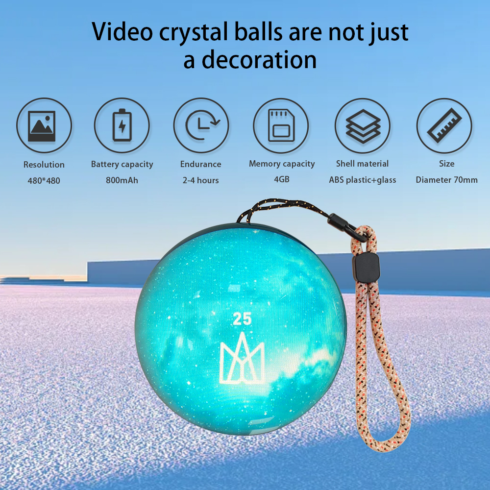 Creativo 3D cristallo sfera video giocare a Schermo Camera desktop arte Estetica Kawaii Decorazione della casa per bambini Accessori Regali