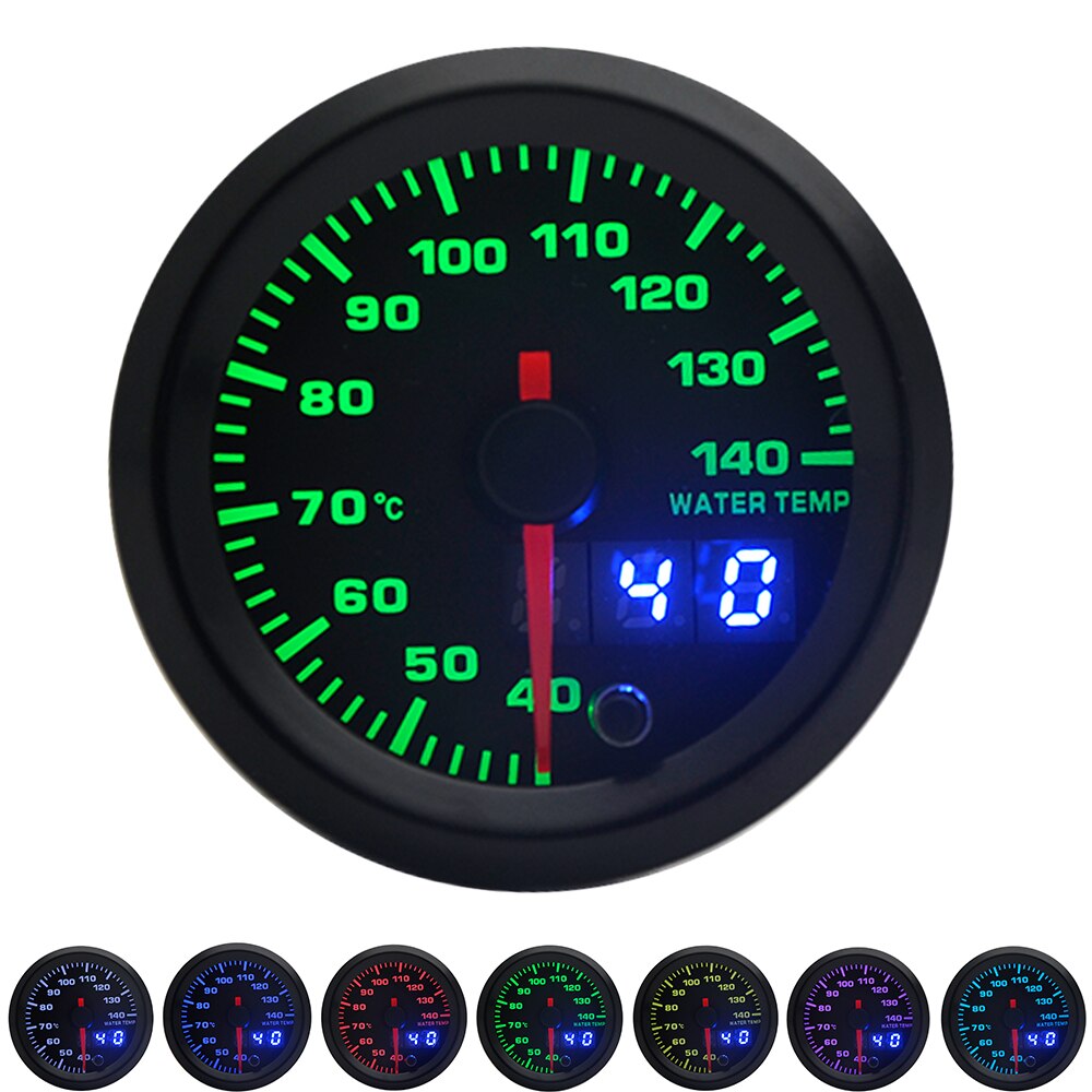 2 "52Mm 7 Kleuren Led Dual Display Boost/Water/Olie Temp/Olie Druk/Volt/Air Fuel Ratio/Egt/Toerenteller Auto Gauge + Gauge Pods