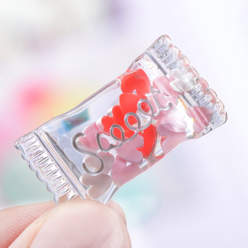 20 stk flerfarvet gennemsigtig krystal slik flatback cabochons 3d harpiks, telefon sag hår klip indretning, diy forsyninger ， 20 yc 10945: 1082892005