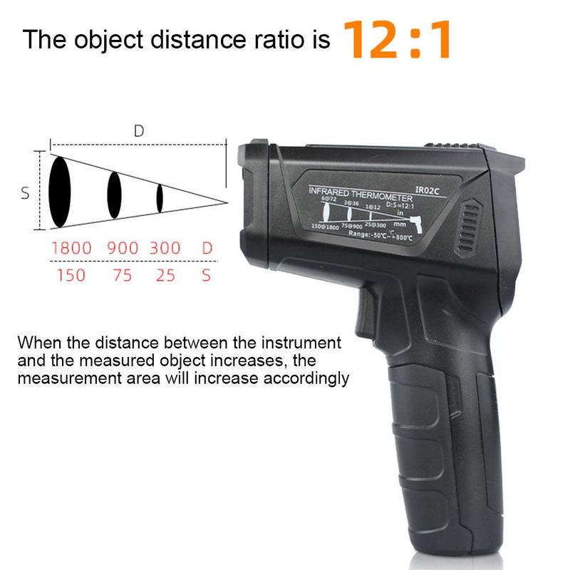 Temperatuur Gun Non-Contact Infrarood Thermometer Met Doel Backlight Getoond Pointer Lcd Digitale Functie Hold Data Selecti D2S6