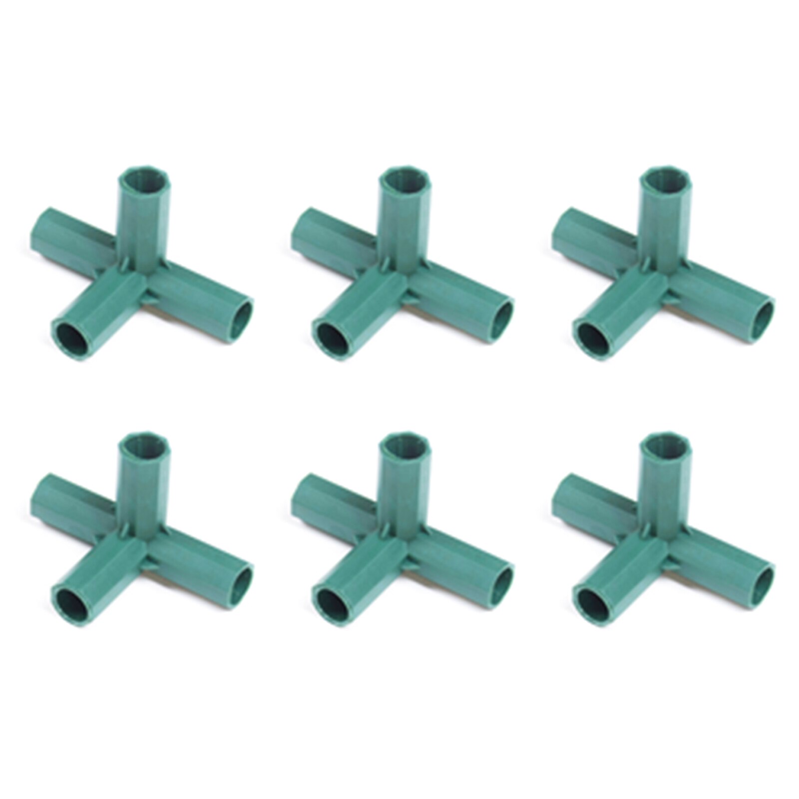Tool Accessories Gardening Greenhouse Joint Pipe Pole Connecting Joints 6pcs Easy To Use 16mm 16 Mm PP Plastic Connectors: Green A3