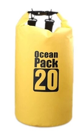 SONGYI 5L/10L/15L/20L kayak da esterno impermeabile canottaggio escursionismo nuoto immersioni spiaggia borse impermeabili: 20L Yellow