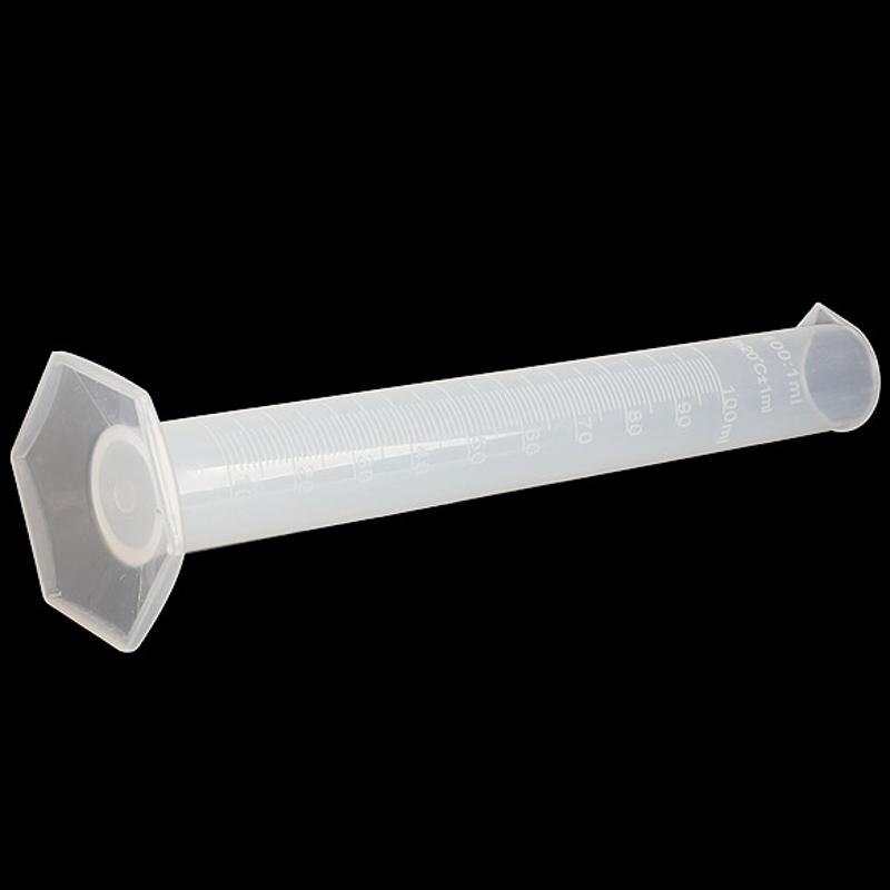 1 st 100ml plastmätcylinder för laboratoriematerial kemiinstrument verktyg skollaboratoriematerial