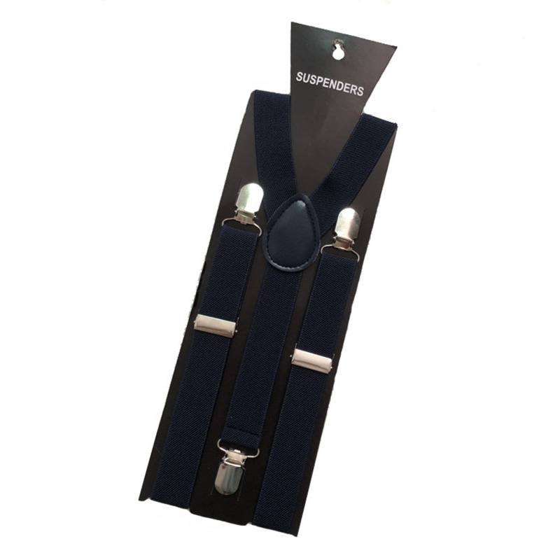Einfarbig Elastische Leder Hosenträger Hosenträger Männer Frauen Schwarz Blau verrotten Verstellbare Träger Für Hochzeit Anzug Felsen Zubehör