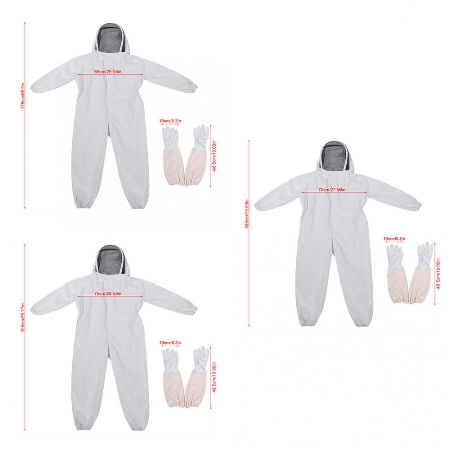 Beekeeping Protective Suit Gloves Beekeeper Protect Equipment Jumpsuit Beekeeping Suit