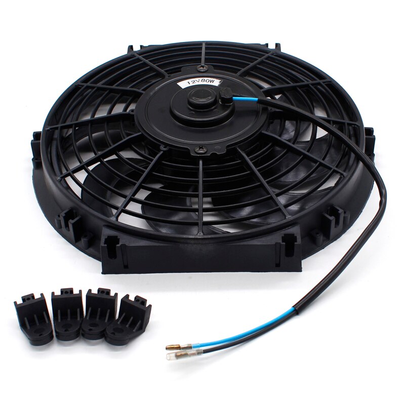 12V 120W Universal Slim 12" Motor Engine Radiator Oil Cooler Cooling Electric Pull Push Fan Radiator Electric Engine Cooling Fan