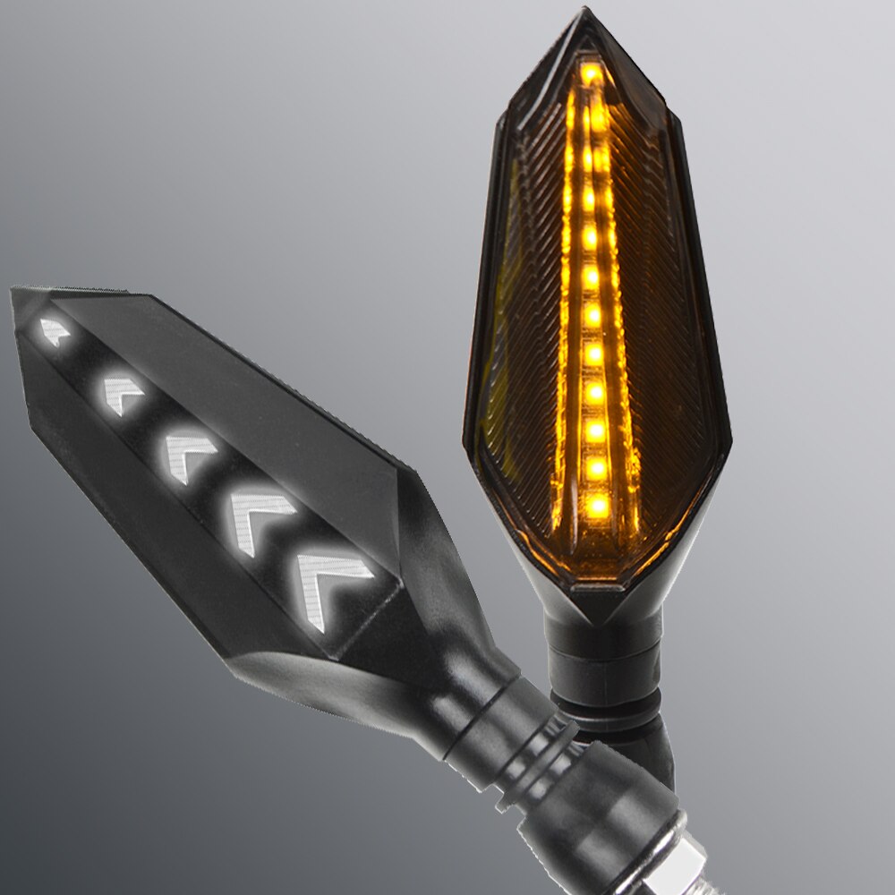 Para BMW YAMAHA XMAX 300 XMAX300 , LED de la motocicleta de la señal Moto indicador intermitente luz DC 12V ámbar intermitente lámpara: yellow - white