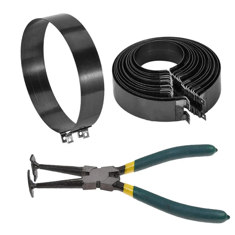 Piston Ring Compressor Cylinder Installer Tools Set with Ratchet Pliers 14 Band Tool Kit Car Engine Repair Equipment