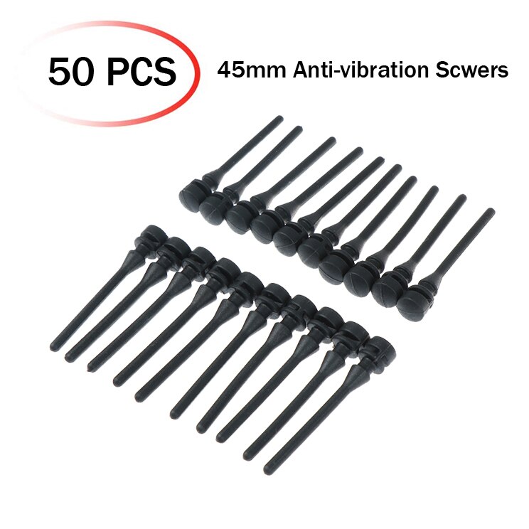 45mm 65mm Screw Pin Rivet Rubber Fan Noise Absorbtion Fans Anti Vibration Mount Silicone Screws Noise Reduction Equipment: 50PCS 45mm Black