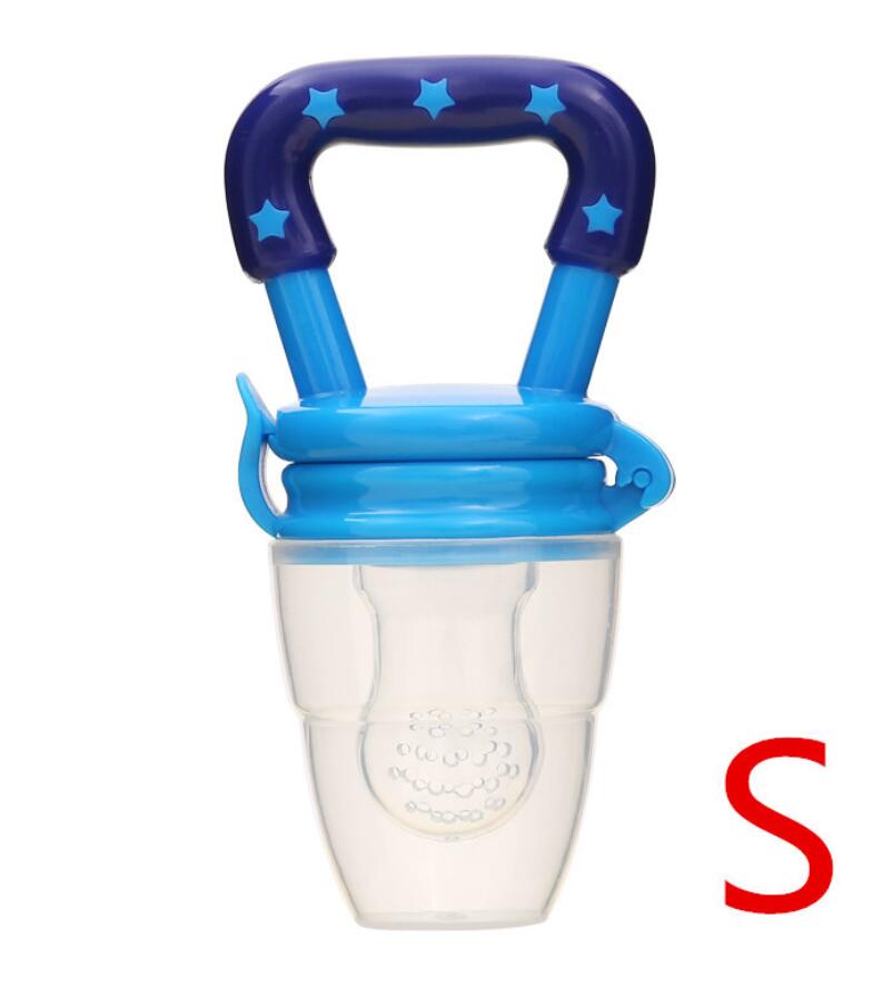 Baby småbarn leksaker bitringar bröstvårta form frukt bite silikon säkerhet mat matning leksaker för över 3 månader newborm jul: Blå s
