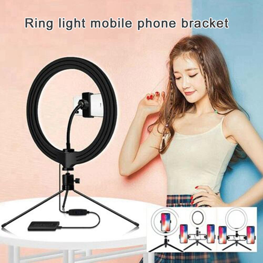 10 zoll Ring Licht mit Stand FÜHRTE Kamera Selfie Licht Ring für Iphone Xiaomi Huawei Samsung handys Stativ und Telefon halter