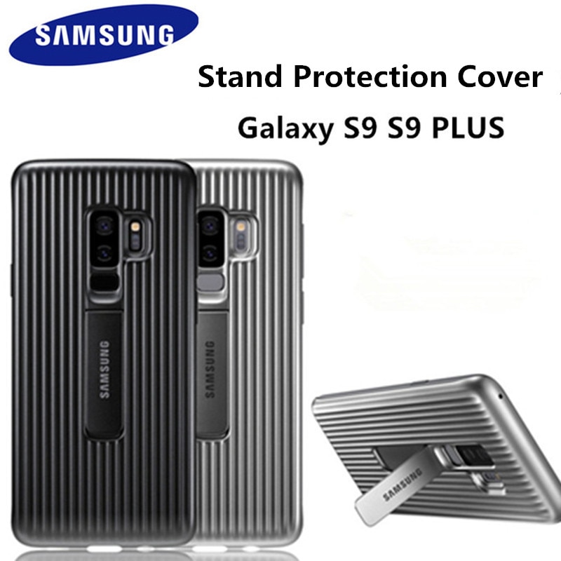 Heavy Duty Shockproof Stand Phone Protective Case for Samsung Galaxy S9 S9Plus S9+ Holster Plastic Hard Cover W/ Soft Tpu Frame