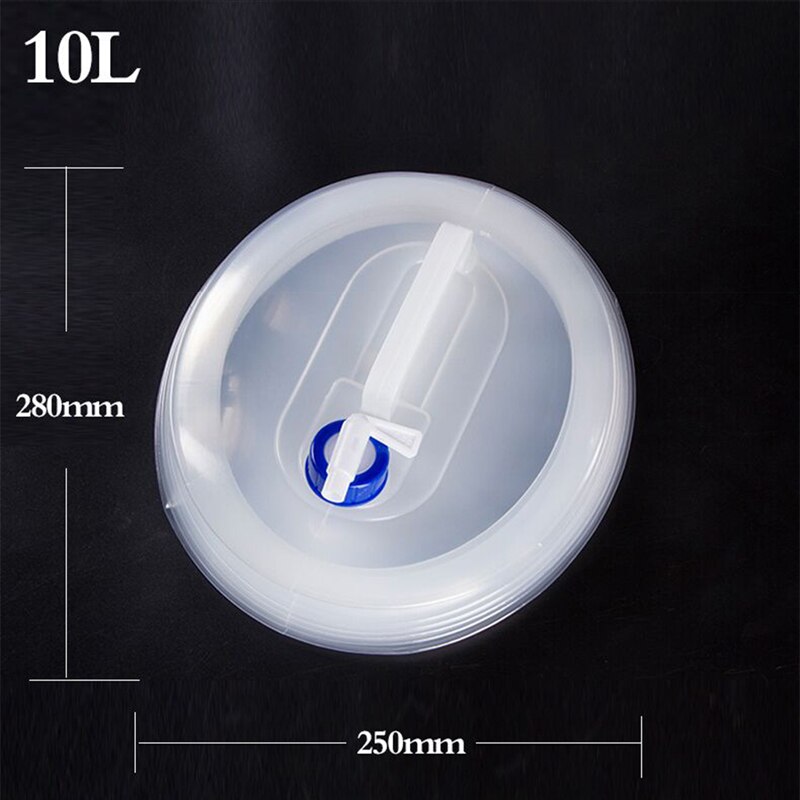 Pe Opvouwbare Emmer Opvouwbare Waterzak Pe Food Grade 3L/5L/8L/10L/15L Draagbare Water opslag Container Voor Wandelen Outdoor Camping: 10L