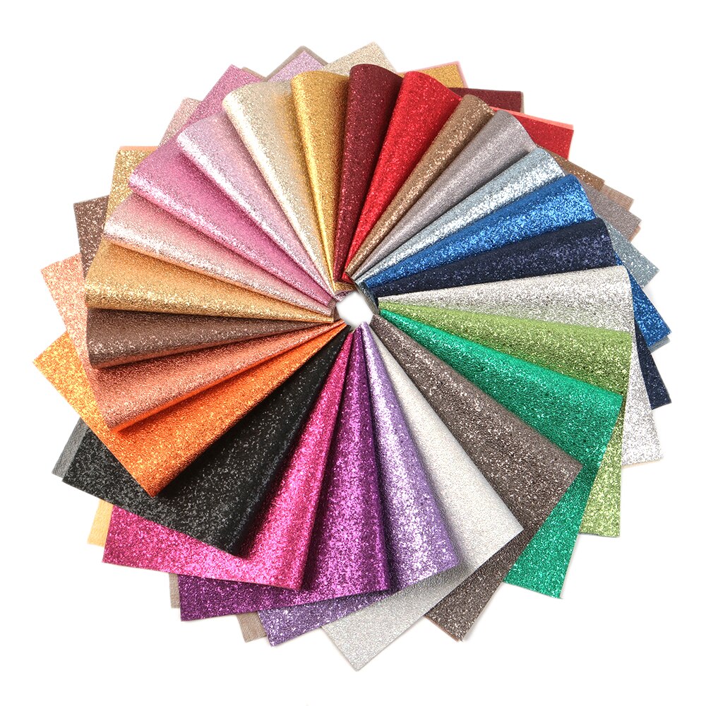 Tinta unita Faux pelle sintetica lamiera Glitter vinile 20*33cm per copertina del libro archi fai da te materiale fatto a mano, 1Yc22713