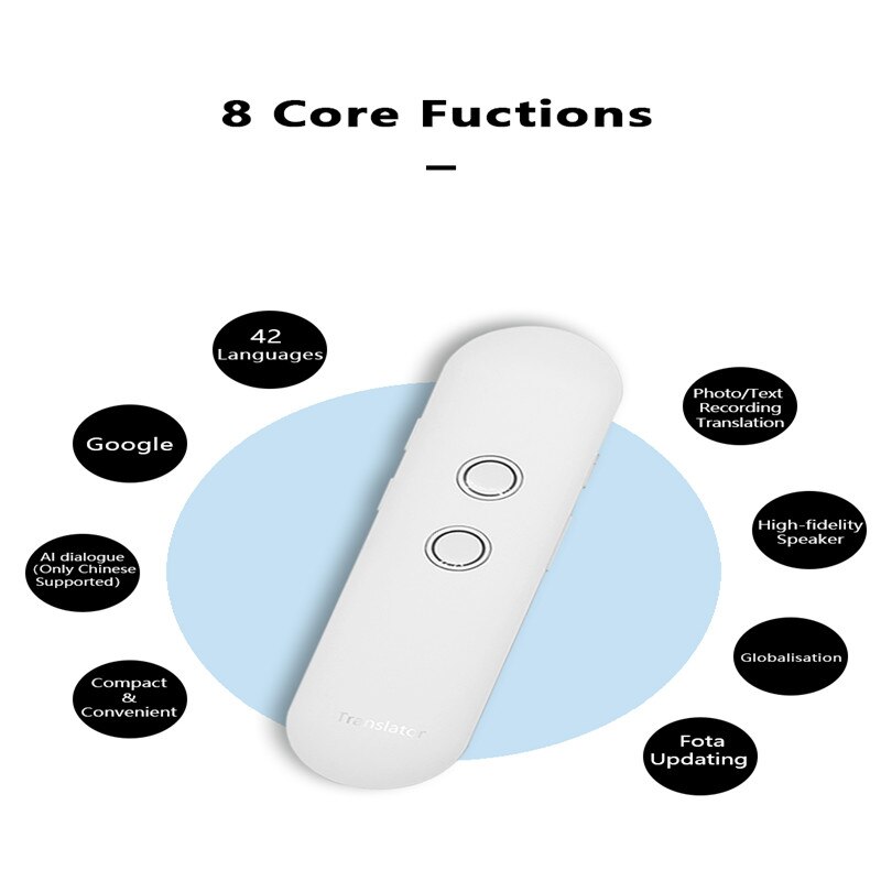Smart Voice Translater T4 Portable Mini Multi-Language Smart Translator 42 Languages APP Portable language translator