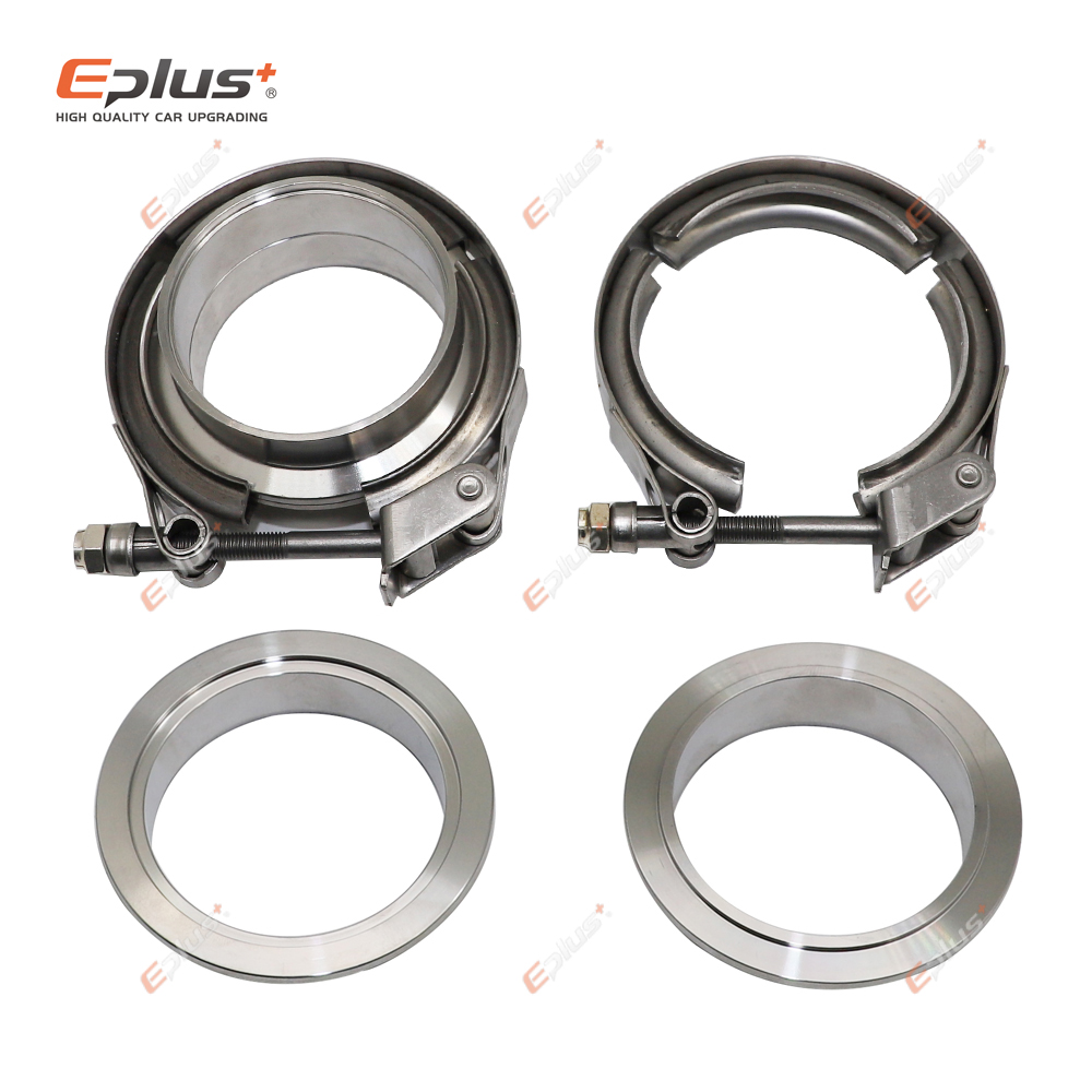 Eplus-abrazadera de banda en V de liberación rápida de acero inoxidable 304 para coche, tubo de escape Turbo, abrazadera en V, brida masculina y femenina, Kits de abrazadera en V