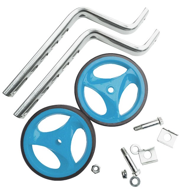 Ruedas auxiliares de bicicleta de equilibrio para niños, suministros de ciclismo universales, 12-20, 1 par: Azul