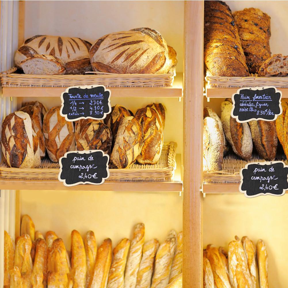 12Pcs/Set Mini Chalkboards Double Sided Blackboard with Hanging String for Kids Message Board Signs