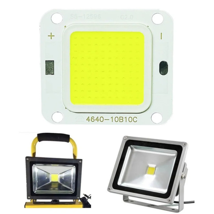 Puce LED COB 10W 20W 30W 50W 70W 100W 27-36V, perles lumineuses SMD blanc froid blanc 100LM/W, bricolage pour ampoule LED projecteur