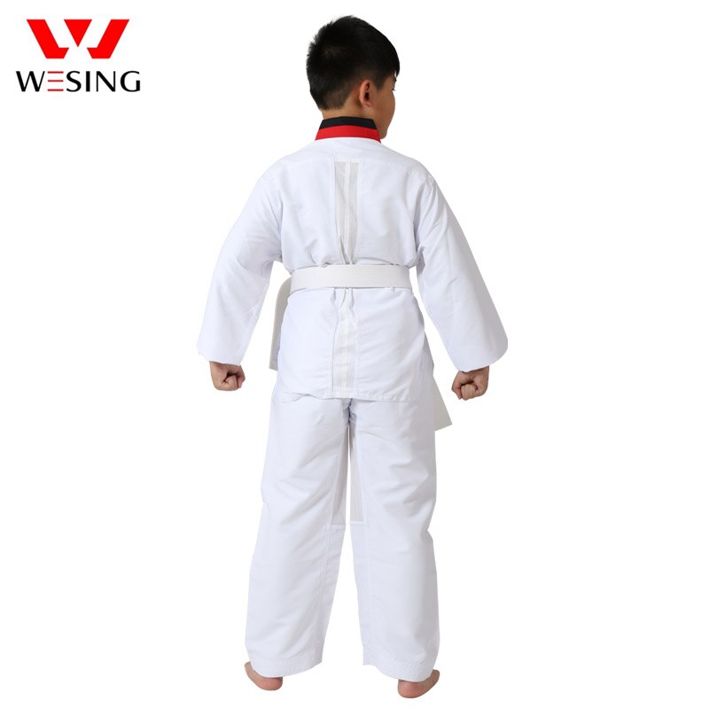 Uniforme de Taekwondo Wesing para hombres y mujeres, traje de Taekwondo transpirable de gran tamaño, traje de Taekwondo Gi para niños y niñas, competición de entrenamiento