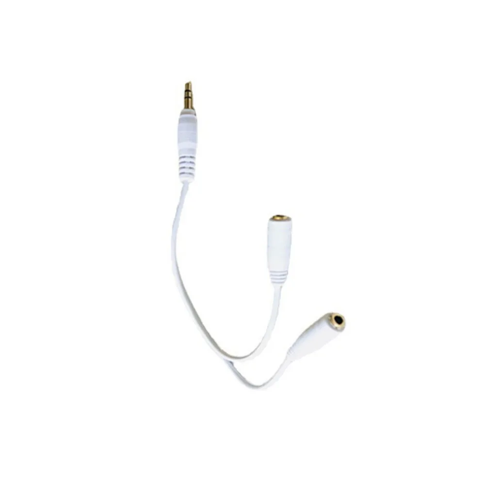 Séparateur de casque, câble d'extension de 3.5mm, séparateur Audio stéréo en Y (son Hi-Fi) 3.5mm mâle à 2 Ports 3.5mm femelle, 1 pièce