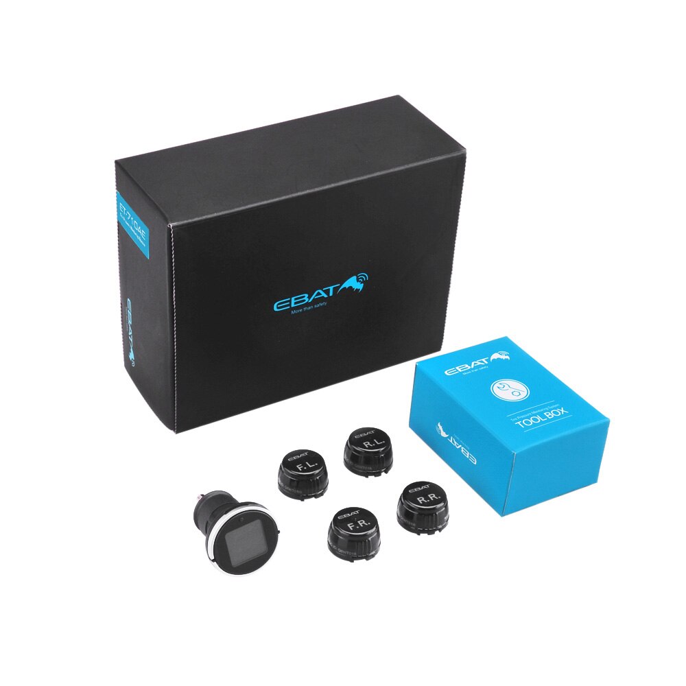 Steelmate Ebat 4-Sensor Draadloze Tpms Lcd Bandenspanning Monitor System