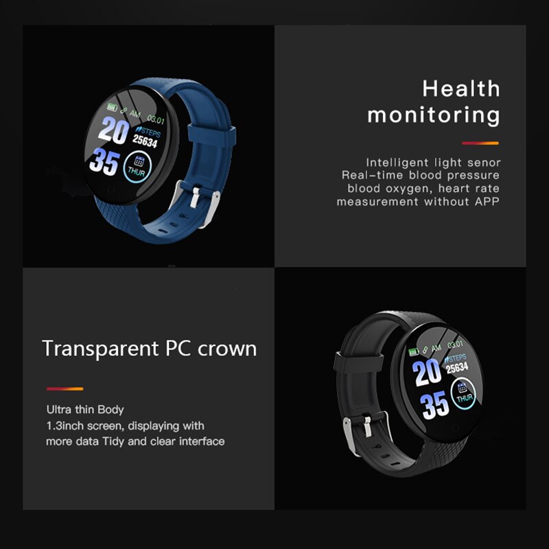 Smart Watch Men Woman Smartwatch Waterproof Blood Pressure Heart Rate Monitor Fitness Bracelet Smart Watches Android IOS