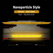 Reflecterende waarschuwingsstrip voor auto's, bumper, vrachtwagen, veiligheidsreflector, sticker en: Donkergeel