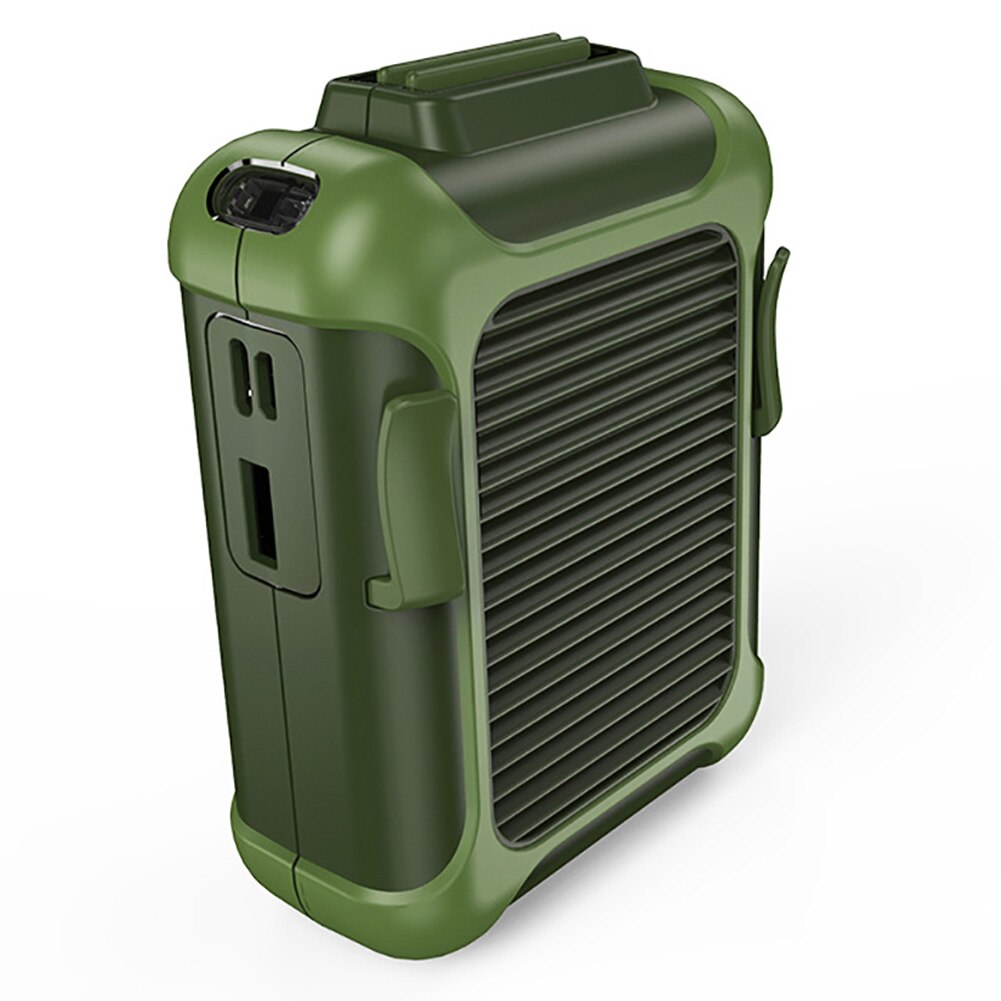de abanicos de bolsillo con carga Usb, Mini soporte para Fans, Clip de estudiante para llevar al aire libre, pequeño Ventilador portátil DC Mini Ventilador de aire ventilado: green