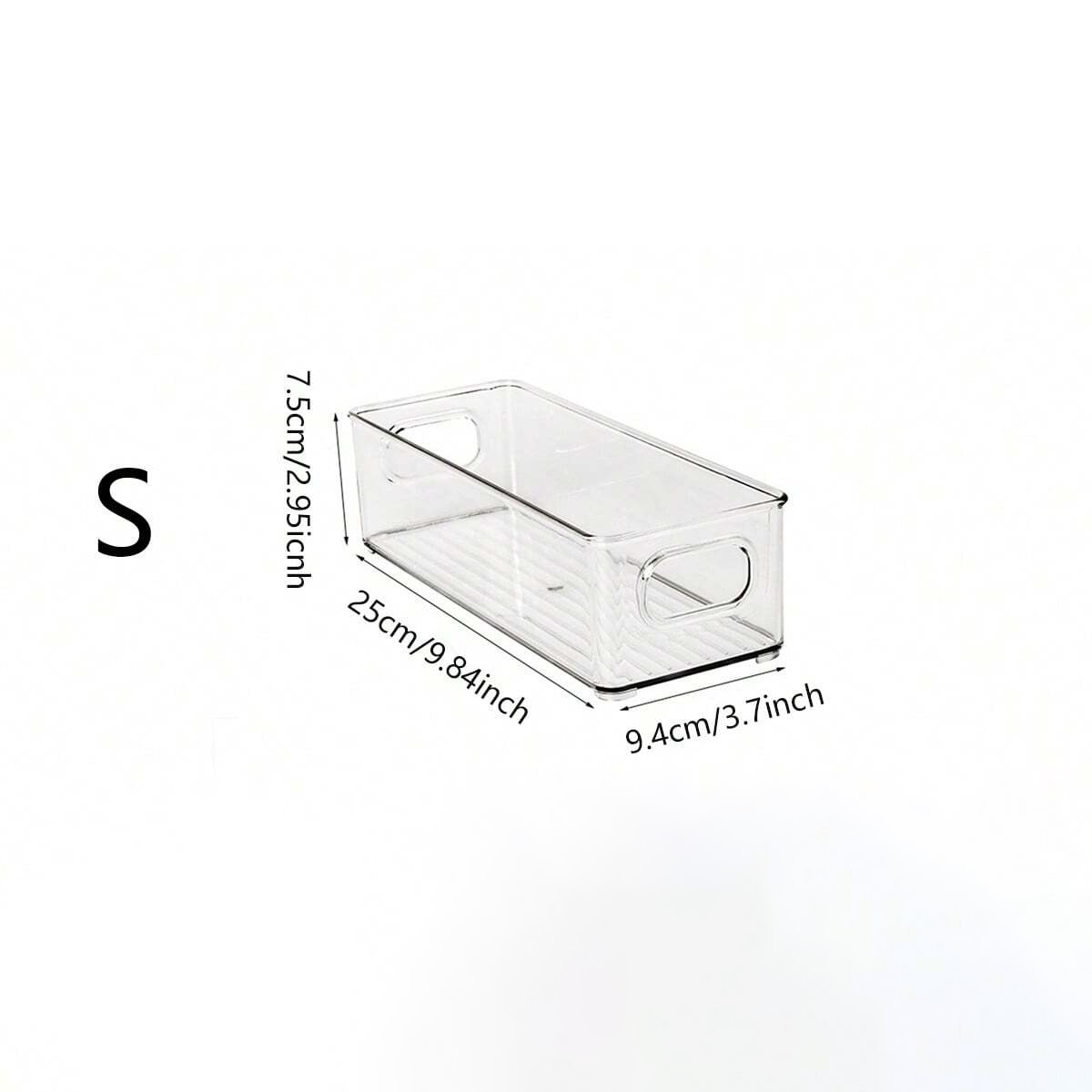 Box with Hand Kitchen Accessor Refrigerator Food Storage Container Refrigerator Organizer Bins Stackable Fridge Food Storage: WHITE