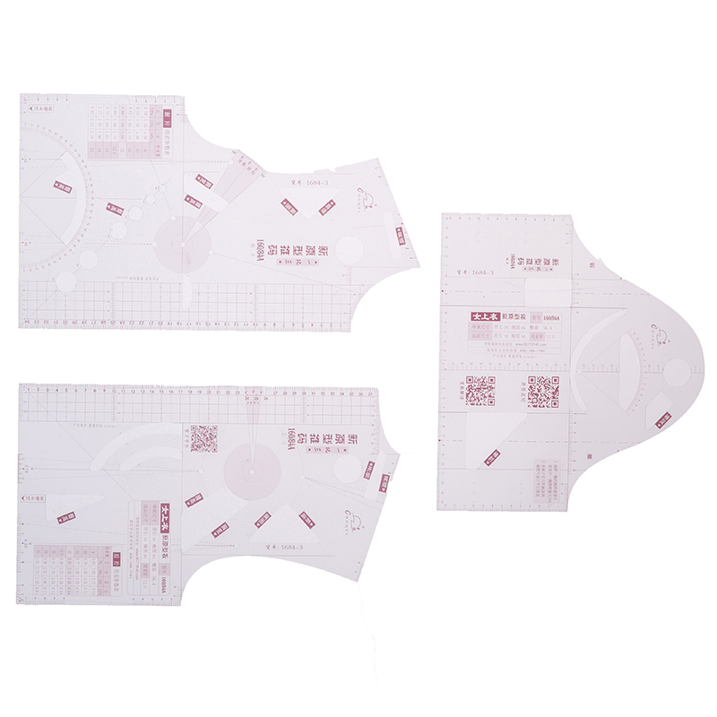 Regla de de tela para mujer, plantilla de dibujo, regla de prototipo artesanal de ropa, herramientas de costura, 1:3