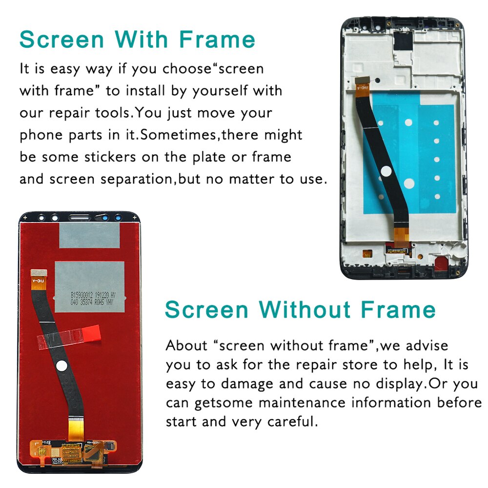 Original LCD Für Huawei Kamerad 10 lite Anzeige Touchscreen mit Rahmen Für Huawei Nova 2i LCD Anzeige Bildschirm Ersatz reparatur Teile