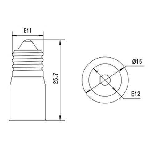 E11 Om E12 Kandelaar Licht Socket Adapter E11 Om 12 Lamp Houder Converter, Ce Rohs