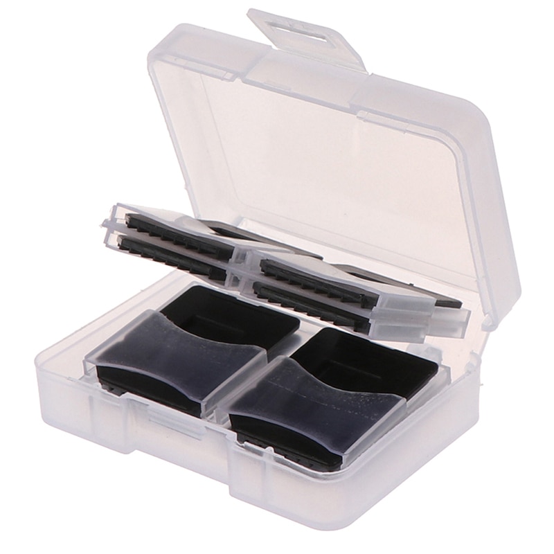 1pc Plastic CF/SD TF Card Opbergdoos Protector Houder Hard Case Drinkbaar CF Carrying Memory Card Case houder 1CF + 4SD