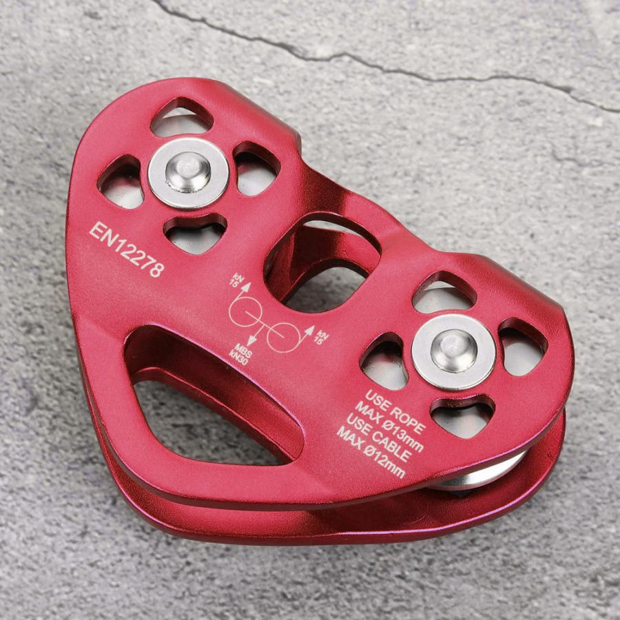 30KN Dual Pulley Zip Line Rescue Cable Trolley Outdoor Rock Climbing Equipment Outdoor Climbing Dual Pulley Accessories