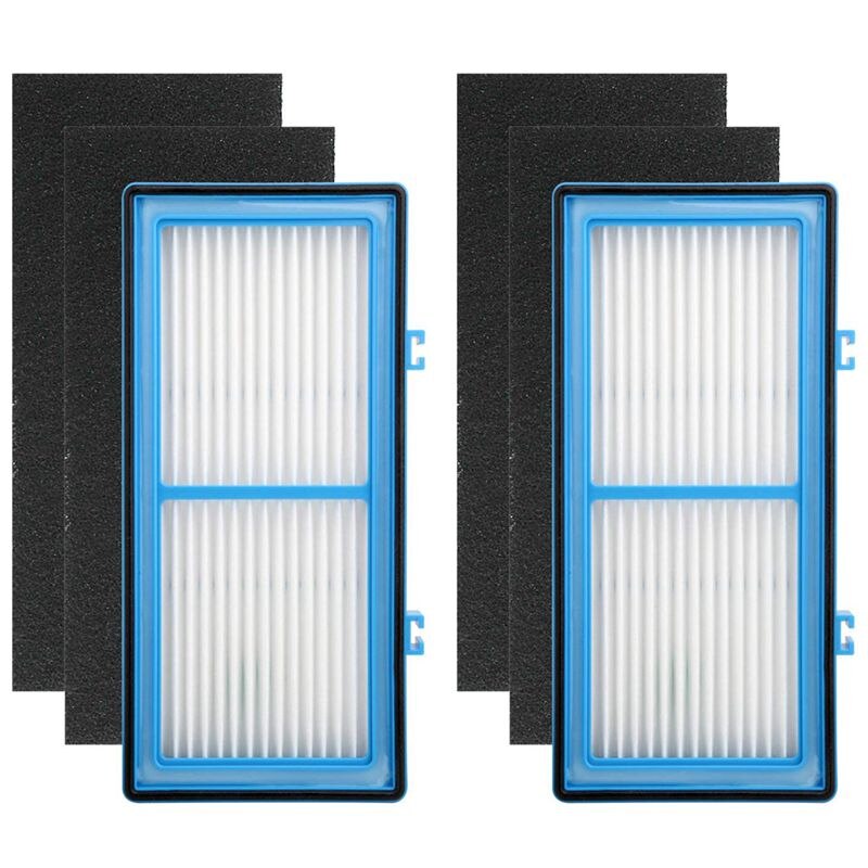 2 HEPA + 4 Carbon Booster Filters for Holmes AER1 HEPA Type Total Air Filter, For Holmes Air Purifier Filter AER1 Series, Replac