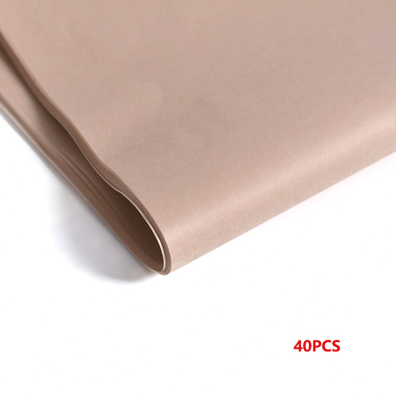40pcs/set High 52*75cm Tissue Paper Flower Clothing Shirt Shoes Packaging Craft Paper Roll Wine Wrapping Papers: Light tan