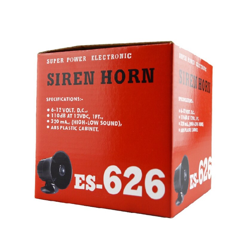 DC12V Car Alarm Siren Wire Loud Alarm Auto Horn 115Db Exterior Sirena Alarma Speaker For Alarm System 15W