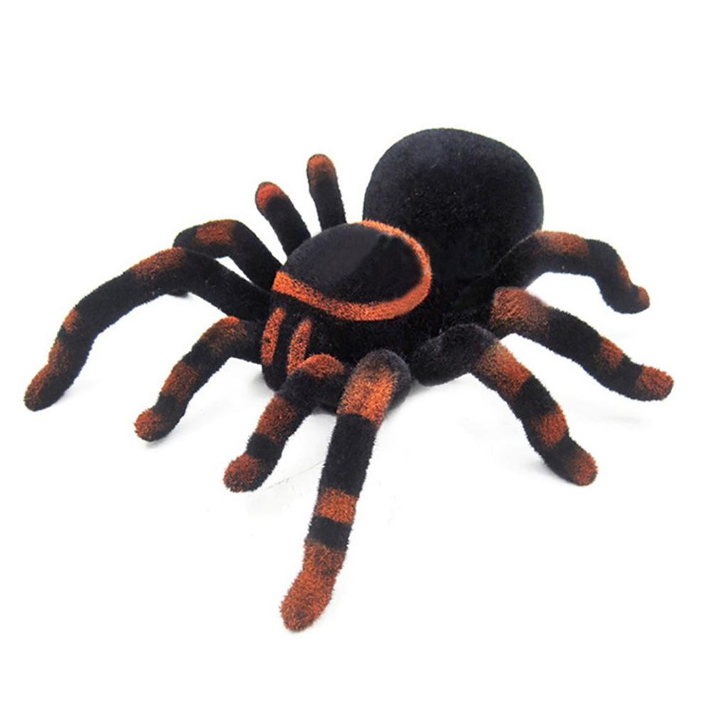 Børns fire-vejs simulering tarantula fjernbetjening edderkop ryddelige skræmmende hel person spoof crawling insekt legetøj: Default Title