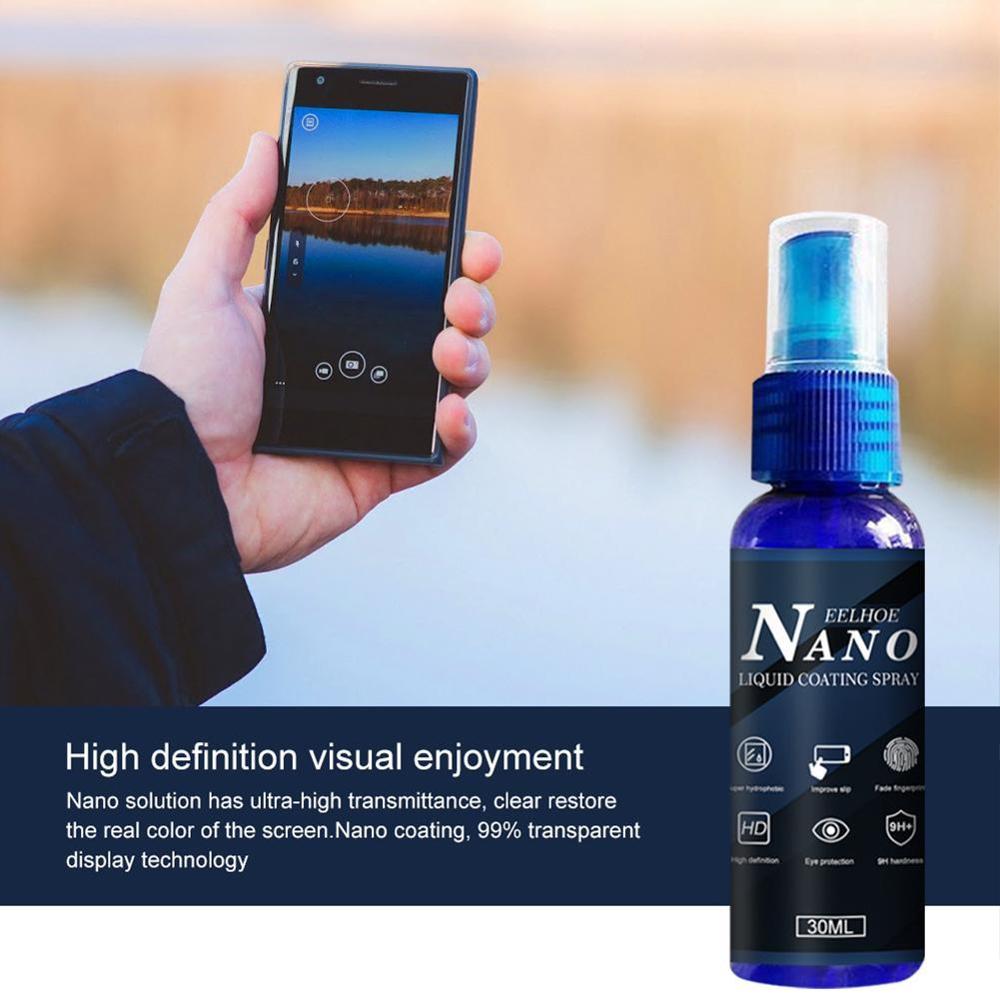 30ml Nano liquide protecteur d'écran Film pulvérisation téléphone portable Nano revêtement Solution résistant aux rayures téléphones Protection