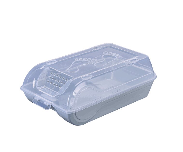 Large shoebox transparent moisture-proof simple men's and women's shoebox finishing and receiving box plastic shoebox: Sky Blue