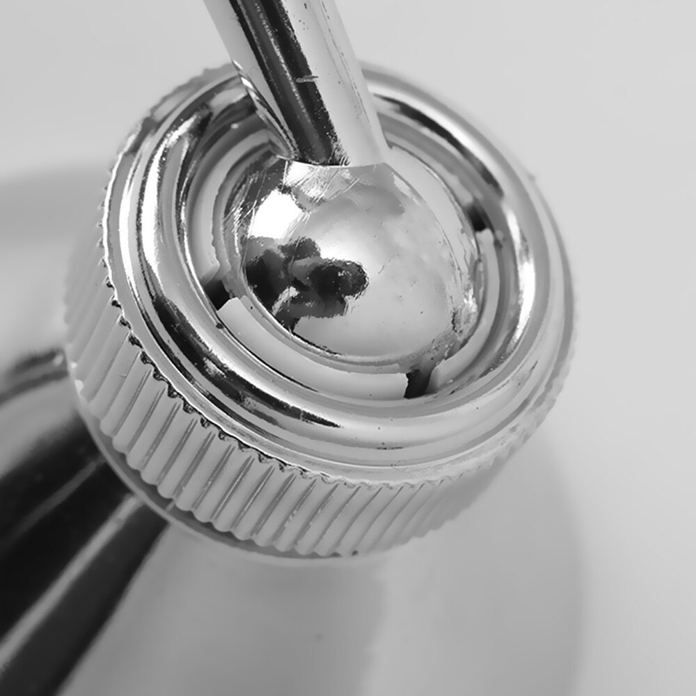 1 Juego de manillar giratorio para ducha de plata, soporte de cabeza cromado para baño, soporte ajustable montado en la pared