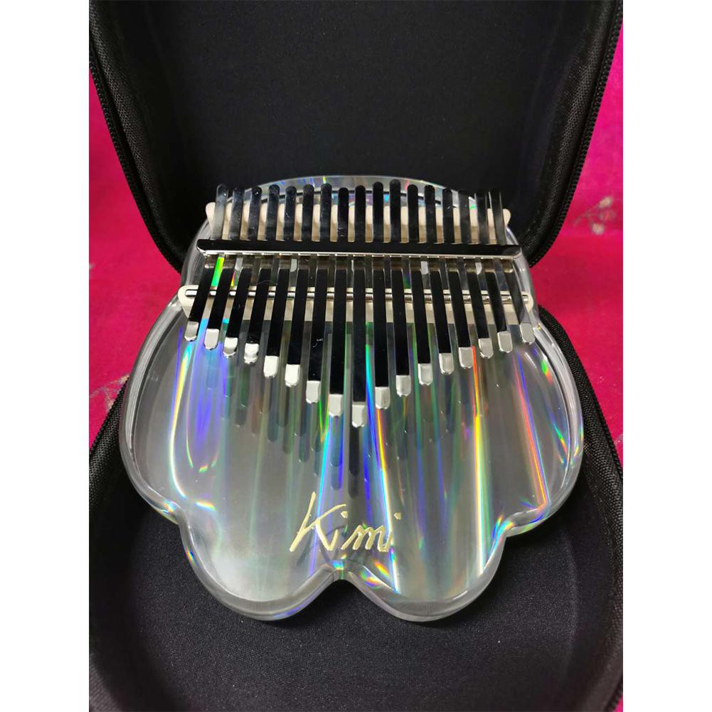 Kalimba Kimi-Piano de pulgar transparente, 17 teclas, acrílico, Sanza Mbira, sintonizador, martillo, Gig, Kalimba, instrumento Musical