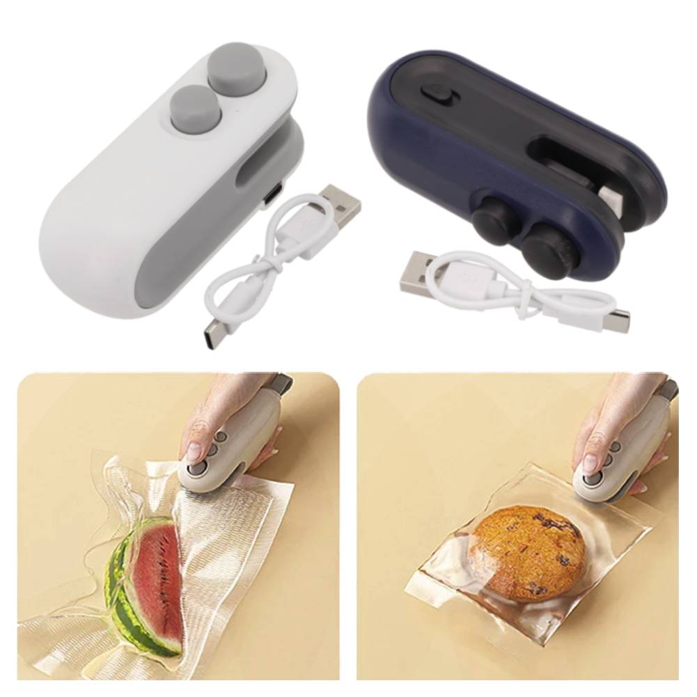 Mini Heat Bag Sealing Machine USB Charging Package Sealer Bags Plastic Food Sealer Clip Sealer Food Packaging Heat Sealer