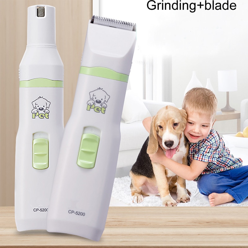 Cp -5200 2 in 1 sällskapsdjur hund katt hår trimmer tass nagelkvarn grooming klippare nagelklippare hårklippare