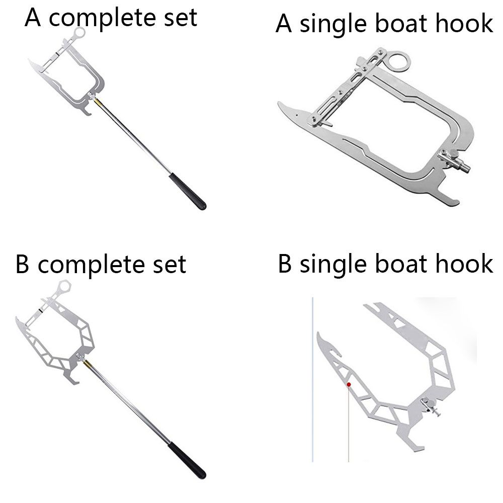 Teepor-easy Long-Distance Multi-Purpose Docking Telescoping Boat Hooks Threader Mooring Buoy Hook Line