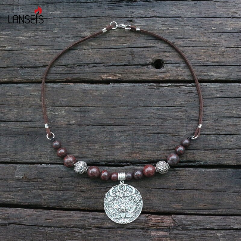 Colgante con forma de luna de Ojos de loto para mujer, 5 uds., más bonito, inspiraciones eslavas, vestido vikingo rugoso, collar, joyería, broche